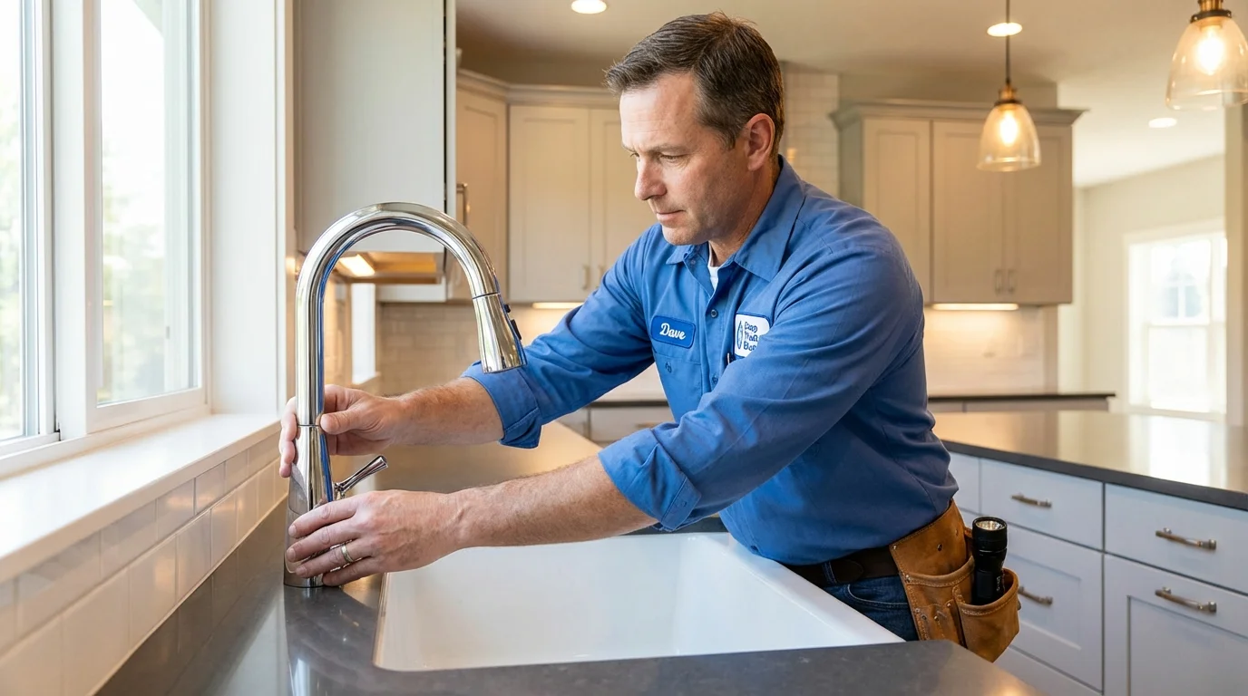 Kitchen faucet installation by Johns Plumbing LLC in Quakertown